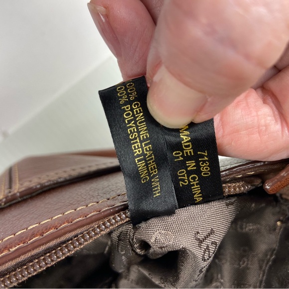 Etienne Aigner Horseshoe Leather Shoulder Bag Cognac Brown Equestrian - Picture 9 of 16